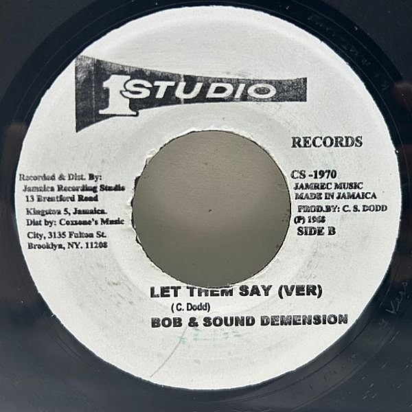 BOB ANDY / Let Them Say (7) / Studio One | WAXPEND RECORDS