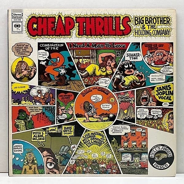 レコードメイン画像：レアな美品!! 2eye 米オリジナル BIG BROTHER & THE HOLDING CO. Cheap Thrills ('68 Columbia) JANIS JOPLIN 最高傑作 US 初回プレス