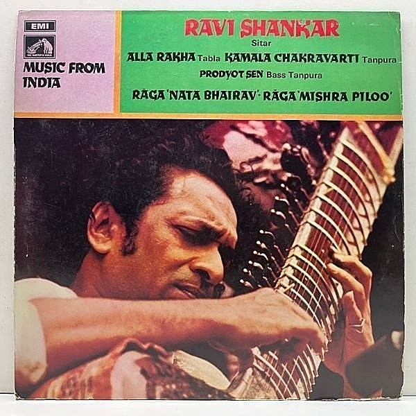 レコードメイン画像：良好!! India オリジナル RAVI SHANKAR S.T (His Master's Voice) ラヴィ・シャンカール RAGA 民族音楽 初回 '70年 インド盤