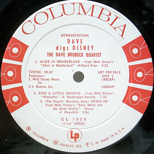 Dave Brubeck / Dave Digs Disney USオリジナル 71E5750ffcL._UF1000,