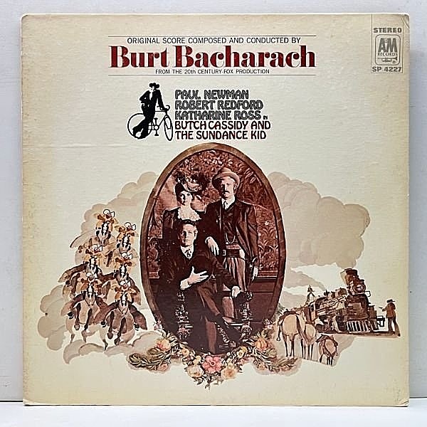 レコードメイン画像：美盤!! USオリジナル 初版 茶ラベル BURT BACHARACH Butch Cassidy And The Sundance Kid 明日に向って撃て! サントラ 雨にぬれても 収録