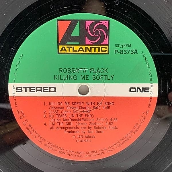 ROBERTA FLACK / Killing Me Softly (LP) / Atlantic | WAXPEND