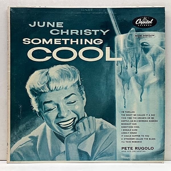 レコードメイン画像：良好!! MONO 深溝 US 初期プレス JUNE CHRISTY Something Cool (Capitol) クール・クリスティ 最高傑作 米 モノラル 初回ジャケ＆虹ラベ