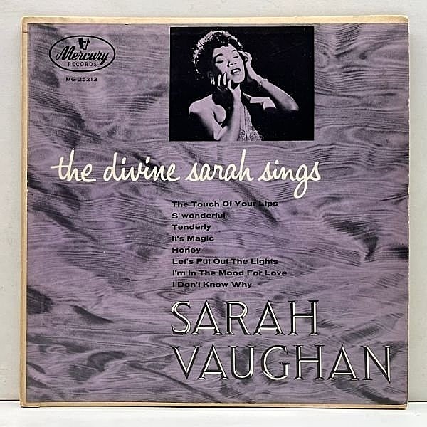 レコードメイン画像：USオリジナル【10インチ】YMGスタンパー MONO 深溝 SARAH VAUGHAN The Divine Sarah Sings ('55 Mercury) Mercury時代に於ける初期の名唱