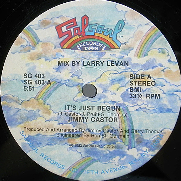 レコードメイン画像：12オンリー 別テイク DJ仕様 JIMMY CASTOR It's Just Begun ('83 Salsoul) LARRY LEVAN MIX!!