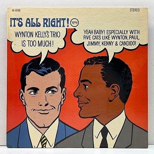 レコードメイン画像：【VANGELDER刻印】Cut無し USオリジナル WYNTON KELLY It's All Right ('64 Verve) w/ KENNY BURRELL, CANDIDO 最高にソウルフルな好演