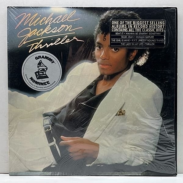 レコードメイン画像：Rare!! シュリンク＋ハイプステッカー 美品 USオリジナル MICHAEL JACKSON Thriller ('82 Epic) マイケル・ジャクソン／スリラー 大名盤 LP