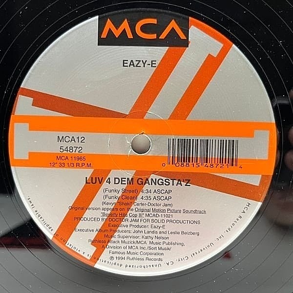 EAZY-E / Luv 4 Dem Gangsta'z (12) / MCA | WAXPEND RECORDS