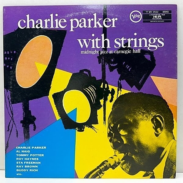 レコードメイン画像：愛奏形態『With Strings』の集大成!! MONO 極美盤 CHARLIE PARKER Midnight Jazz At Carnegie Hall パーカー・ウィズ・ストリングス LP