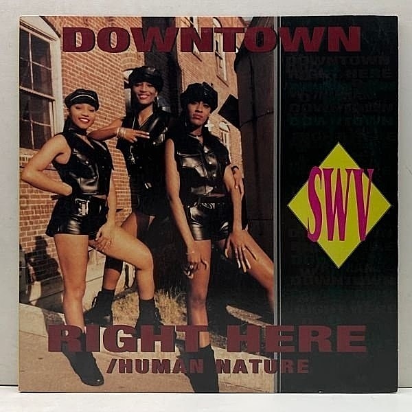 レコードメイン画像：【MJ／Human Natureネタ】プレイ良好!! 12インチ SRC刻印 USオリジナル SWV Downtown / Right Here ('93 RCA) TEDDY RILEY REMIX