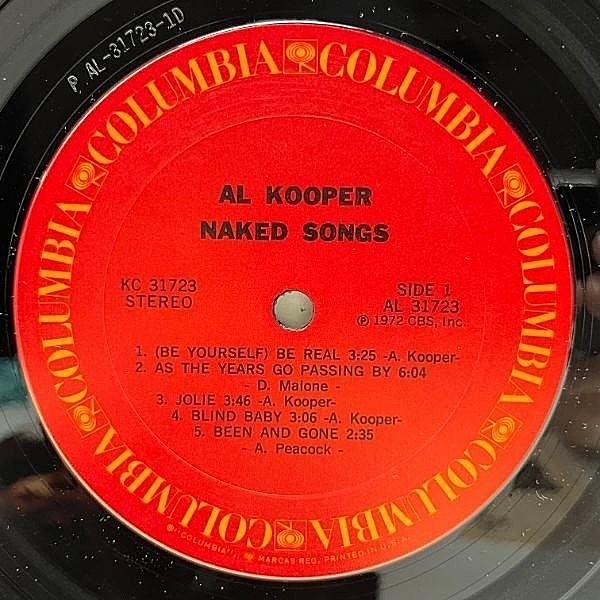 AL KOOPER / NAKED SONGS【KC規格 レコード】 AL KOOPER / Naked Songs (LP) / Columbia | WAXPEND RECORDS