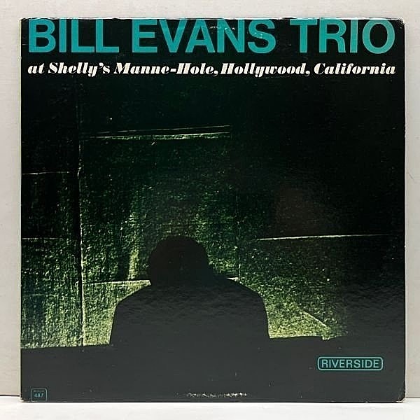 レコードメイン画像：Rare!!【MONO】USオリジナル BILL EVANS TRIO At Shelly's Manne-Hole ('66 Riverside RM 487) 初版 ORPHEUM ターコイズ 良好品!!