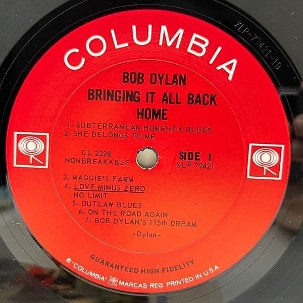 BOB DYLAN / Bringing It All Back Home (LP) / Columbia