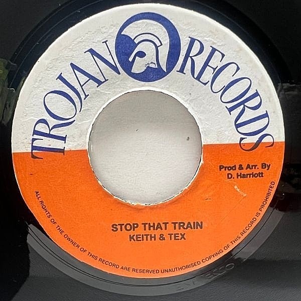 レコードメイン画像：【TROJAN Rock Steady Classic】JAプレス 7インチ KEITH & TEX Stop That Train (Trojan) キース・アンド・テックス 名曲 45RPM.