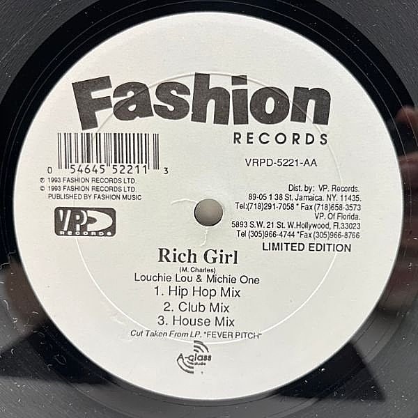 LOUCHIE LOU & MICHIE ONE / Rich Girl (12) / VP | WAXPEND RECORDS