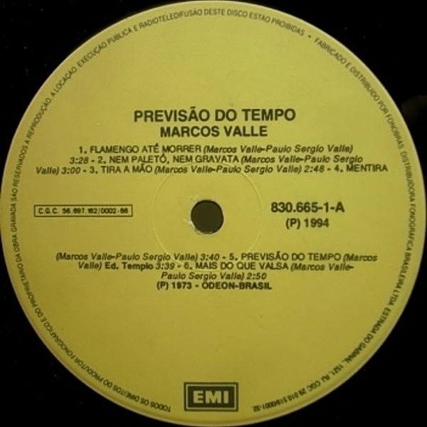 Marcos Valle - Previsão Do Tempo レコード Marcos Valle - Previsão Do Tempo | NEWTONE RECORDS