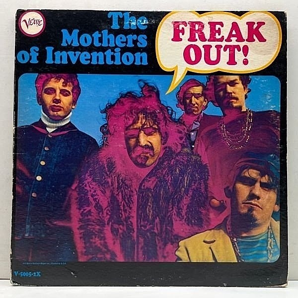 レコードメイン画像：USオリジナル 2枚組 MONO 初回オンリー マップ印刷 青ラベ THE MOTHERS OF INVENTION Freak Out [FRANK ZAPPA] 地図 1st MAP COVER