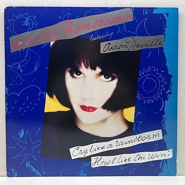 レコードメイン画像：Cut無し!良好品! '89年 希少アナログ LINDA RONSTADT Cry Like A Rainstorm - Howl Like The Wind (Elektra 60872-1) AARON NEVILL 参加