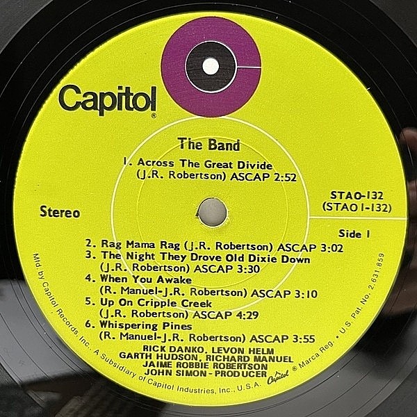 ■史上最高峰高音質45回転2LP■THE BAND ■ザ・バンド■Music F THE BAND / The Band (LP) / Capitol | WAXPEND RECORDS