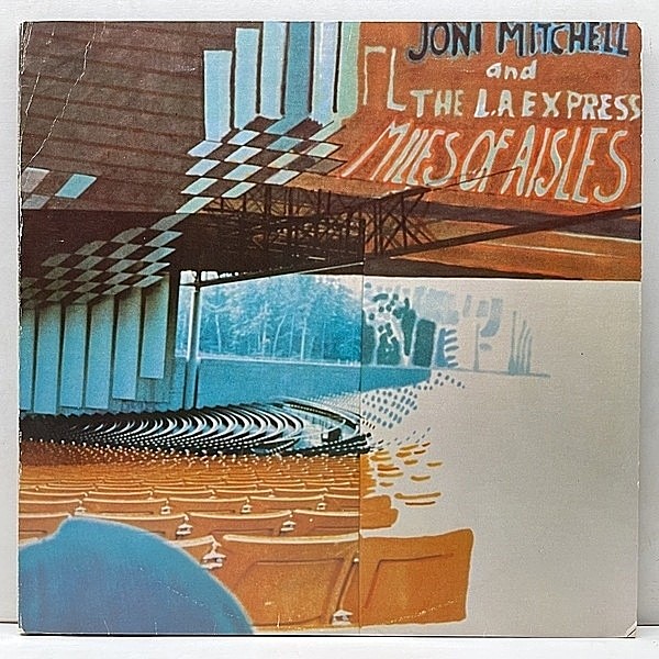 レコードメイン画像：Cut無し!美盤! 2枚組 USオリジナル 初版 CSM表記 JONI MITCHELL & L.A. EXPRESS Miles Of Aisles ('74 Asylum) マイルズ・オブ・アイルズ