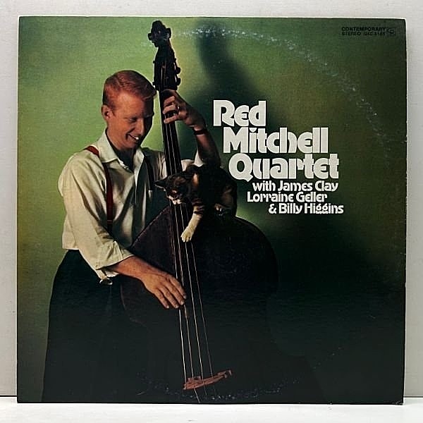 レコードメイン画像：【西海岸の香り漂う好セッション】ほぼ美盤!! JPNプレス RED MITCHELL QUARTET Same (Contemporary GXC 3185) レッド・ミッチェル 猫ジャケ