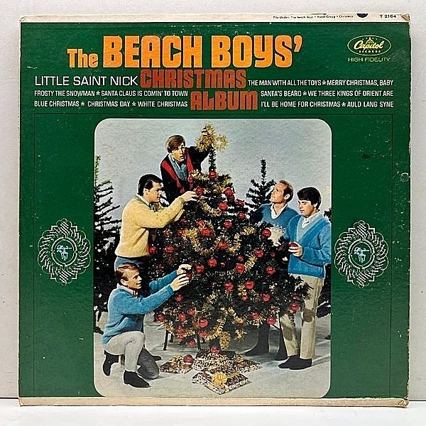 レコードメイン画像：MONO 初版 虹リム USオリジナル BEACH BOYS Christmas Album ('64 Capitol T 2164) ビーチ・ボーイズとクリスマス 米 初回 モノラル