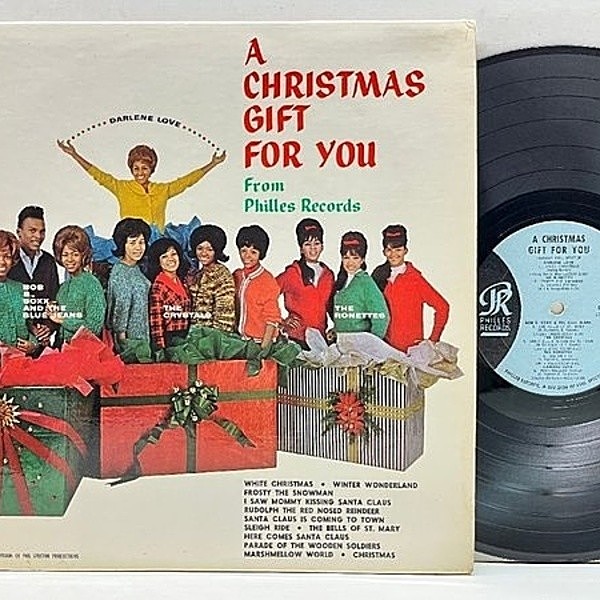 レコードメイン画像：激レア【青ラベ, MONO, コーティング】US 完全オリジナル『A Christmas Gift For You From Philles』w/ RONETTES, CRYSTALS, PHIL SPECTOR