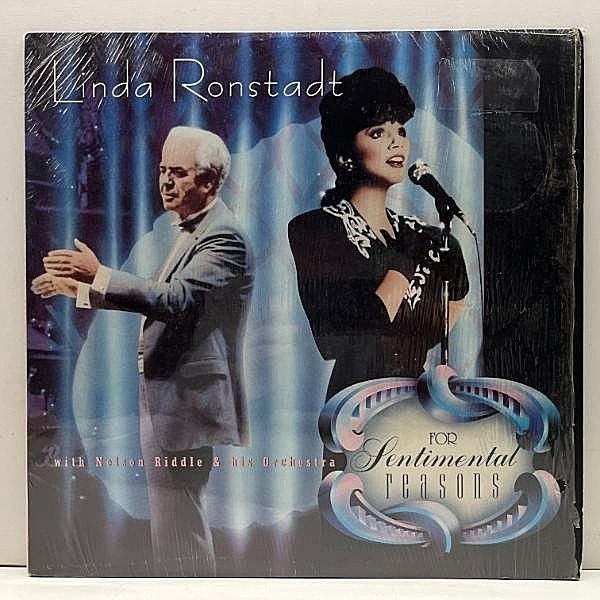 レコードメイン画像：シュリンク美品!! USオリジナル LINDA RONSTADT For Sentimental Reasons ('86 Asylum) Audiophile 高音質 LP || 3部作で一番見ない