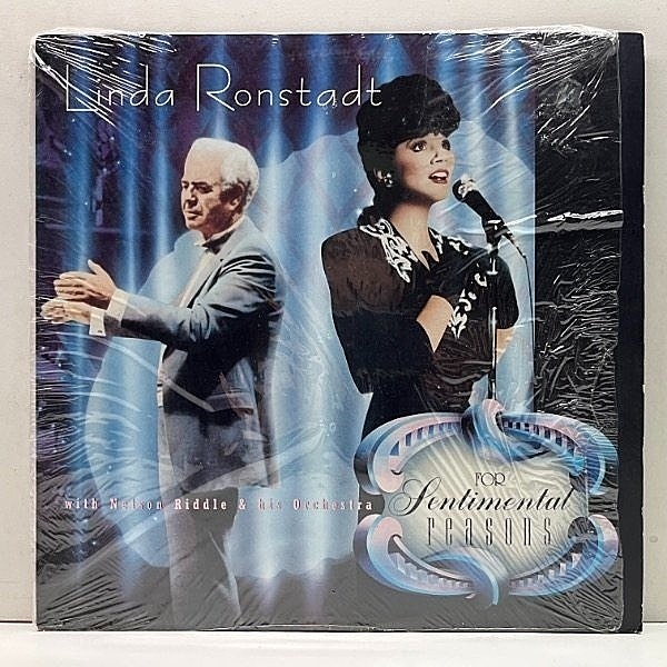 レコードメイン画像：シュリンク極美品!! USオリジナル LINDA RONSTADT For Sentimental Reasons ('86 Asylum) Audiophile 高音質 LP | 3部作で一番見ません