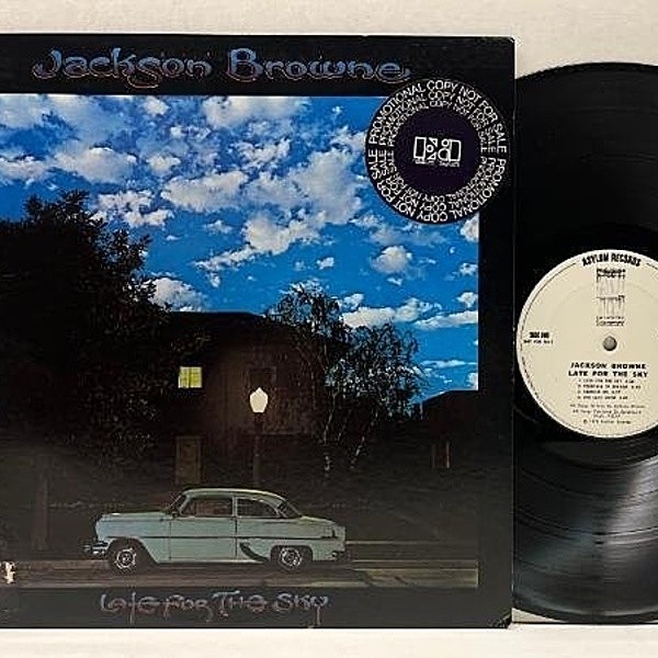 レコードメイン画像：激レア【白プロモ】美盤!! USオリジナル JACKSON BROWNE Late For The Sky ('74 Asylum) ジャクソン・ブラウン 米 初回 Promo copy