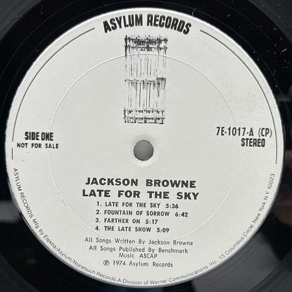 JACKSON BROWNE / Late For The Sky (LP) / Asylum | WAXPEND RECORDS