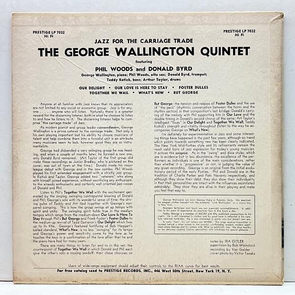 GEORGE WALLINGTON / Jazz For The Carriage Trade (LP