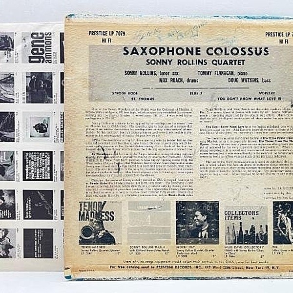 SONNY ROLLINS / Saxophone Colossus (LP) / Prestige | WAXPEND
