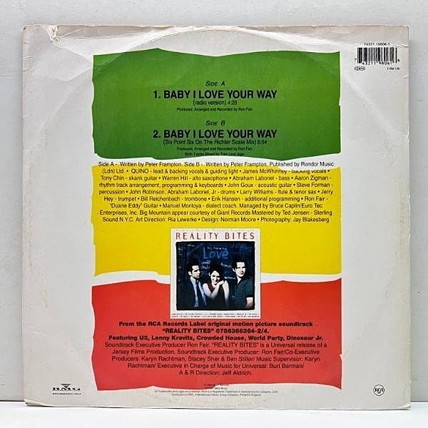 Big Mountain Baby I Love Your Way レア7インチ Big Mountain – Baby, I Love Your Way – Vinyl (12