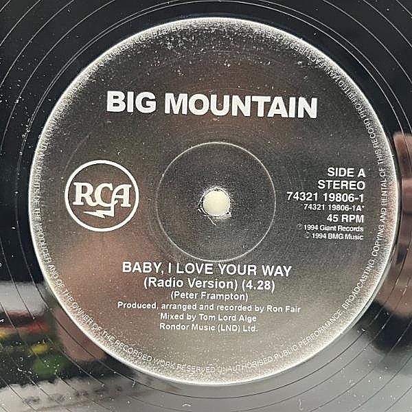 洋楽 BIG MOUNTAIN / BABY I love YOUR WAY BABY I LOVE YOUR WAY (MAXI SINGLE) - Album by Big Mountain