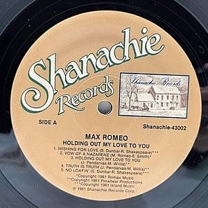 MAX ROMEO / Holding Out My Love To You (LP) / Shanachie
