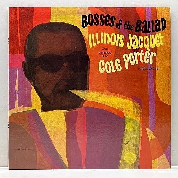 レコードメイン画像：美品 MONO 1st グレー 深溝 USオリジナル ILLINOIS JACQUET Bosses Of The Ballad (Argo 746) Plays Cole Porter 最高のワンホーンもの！