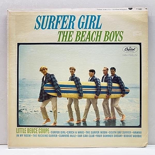 レコードメイン画像：美再生!! USオリジナル 初版 MONO 虹ラベ THE BEACH BOYS Surfer Girl ('63 Capitol) ビーチ・ボーイズ 3rd.アルバム 十分概ね良好！