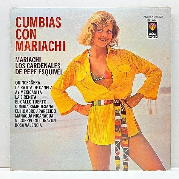 レコードメイン画像：良好!! MEXICO原盤 オリジナル MARIACHI LOS CARDENALES DE PEPE ESQUIVEL Cumbias Con Mariachi ('77 Globo) 美女ジャケ Latin, Mariachi