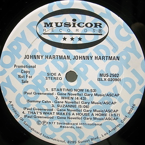 LIMO 2枚組LPレコード　1974-1977 JOHNNY HARTMAN / Same (LP) / Musicor | WAXPEND RECORDS