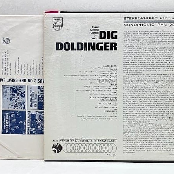 [レコード オリジ] Rolf Kuhn KLAUS DOLDINGER LP KLAUS DOLDINGER / Dig Doldinger (LP) / Philips | WAXPEND RECORDS