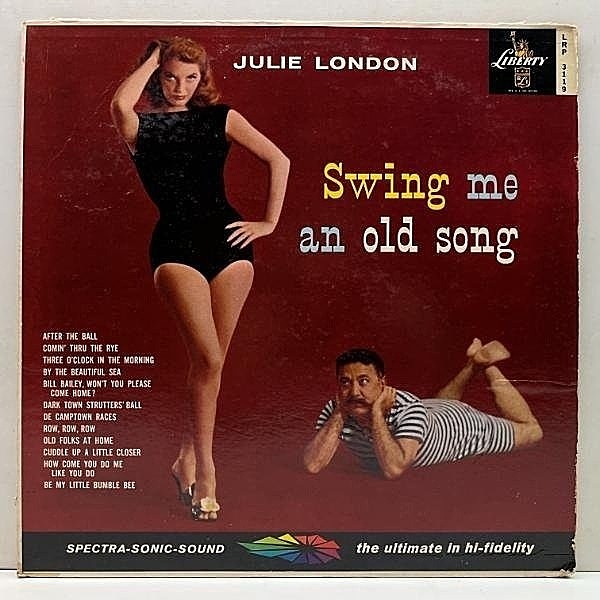 レコードメイン画像：【パーフェクト極美盤】MONO 初版リング Turquoise Orig. JULIE LONDON Swing Me An Old Song ('59 Liberty) JIMMY ROWLES楽団との異色作