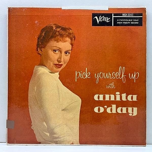 レコードメイン画像：良好盤!!【レア 1st 青ラベ】MONO 深溝 USオリジ ANITA O'DAY Pick Yourself Up 絶頂期の傑作 Harry Edison, Larry Bunker, Barney Kessel