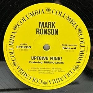 レコード画像：MARK RONSON / BRUNO MARS / Uptown Funk!