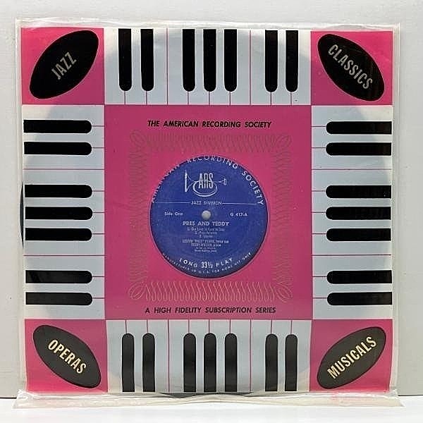レコードメイン画像：美品【コレでしか聴けない RVG cutting】FLAT, MONO 深溝 米オリジ LESTER YOUNG, TEDDY WILSON QUARTET Pres And Teddy (ARS G-417)