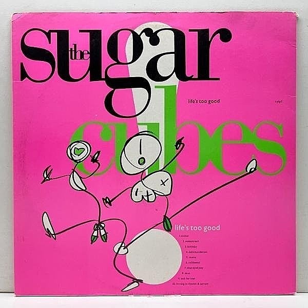 レコードメイン画像：プレイ良好!! 手書きDMM刻印 トップオープン仕様 SUGARCUBES Life's Too Good ('88 One Little Indian) 大名曲 Birthday ほか ビョーク LP