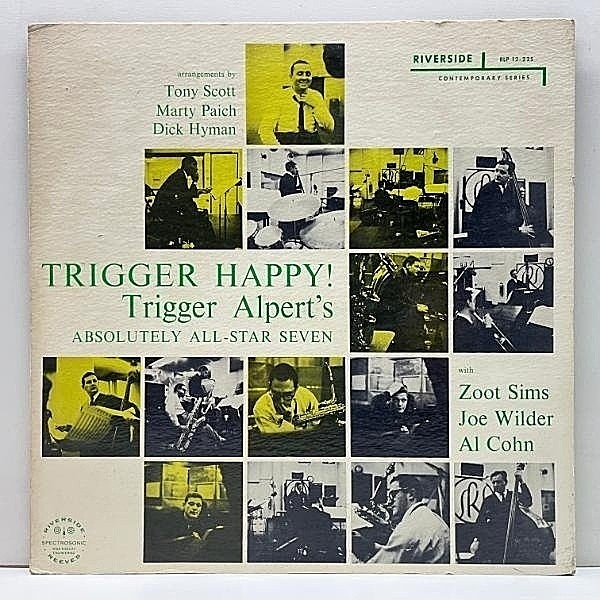 レコードメイン画像：MONO 青スモール US初期プレス TRIGGER ALPERT Trigger Happy! (Riverside RLP 12-225) w/ ZOOT SIMS, AL COHN, TONY SCOTT