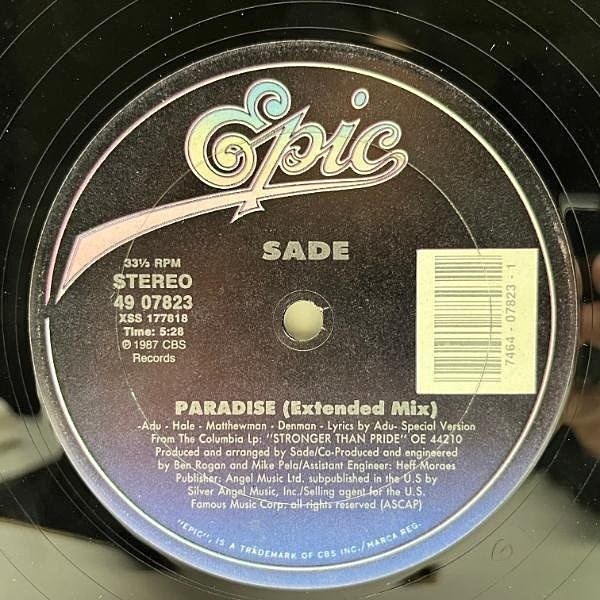 SADE/PARADISE/シャーデー/パラダイス/8cmCD/未開封品！ SADE / Paradise (12) / Epic | WAXPEND RECORDS