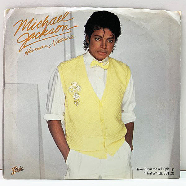 レコードメイン画像：P.S付き 7インチ USオリジナル 美盤!! MICHAEL JACKSON Human Nature ('82 Epic) NAS／It Ain't Hard To Tell ほか サンプリング