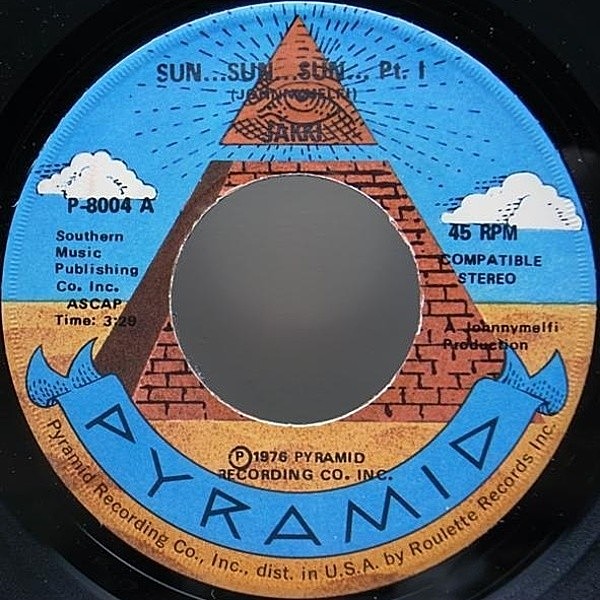 レコードメイン画像：美品 7インチ USオリジナル JA KKI Sun Sun Sun ('76 Pyramid) カルト・ディスコ／ガラージ・クラシック!!